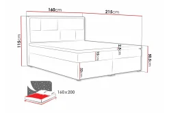 Deco Kontinentalsäng 160x215cm