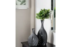 Dekorationsvas Thapsus Svart, 16x4x39 cm