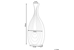 Dekorationsvas Thapsus Svart, 16x4x39 cm