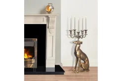 Dekorativ figur Wohnling Ljusstake Greyhound Aluminium Modern
