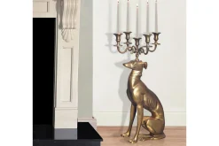 Dekorativ figur Wohnling Ljusstake Greyhound Aluminium Modern