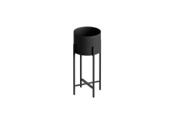 Dekorativ Kruka Mirven Svart 23 x 23 x 48 cm
