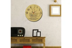 Dekorativ MDF Väggklocka 40 cm