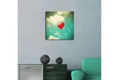 Dekorativ MDF Väggklocka 40x40 cm