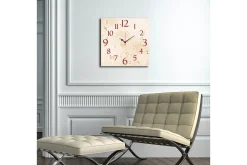 Dekorativ MDF Väggklocka 40x40 cm