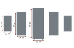 Dekorativ MDF-målning 5-Delar 20x60 cm