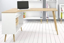 Delta Skrivbord 145 cm med Förvaring Lådor + Hyllor