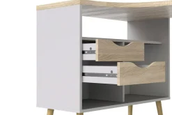 Delta Skrivbord 145 cm med Förvaring Lådor + Hyllor