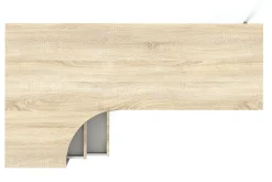 Delta Skrivbord 145 cm med Förvaring Lådor + Hyllor