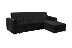 Denegal 3-sits Hörnbäddsoffa Black