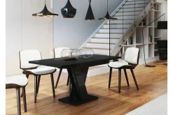 Denogal Matbord 80 cm Black high gloss