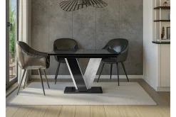 Denogal Matbord 90 cm Black high gloss