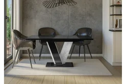 Denogal Matbord 90 cm Black high gloss