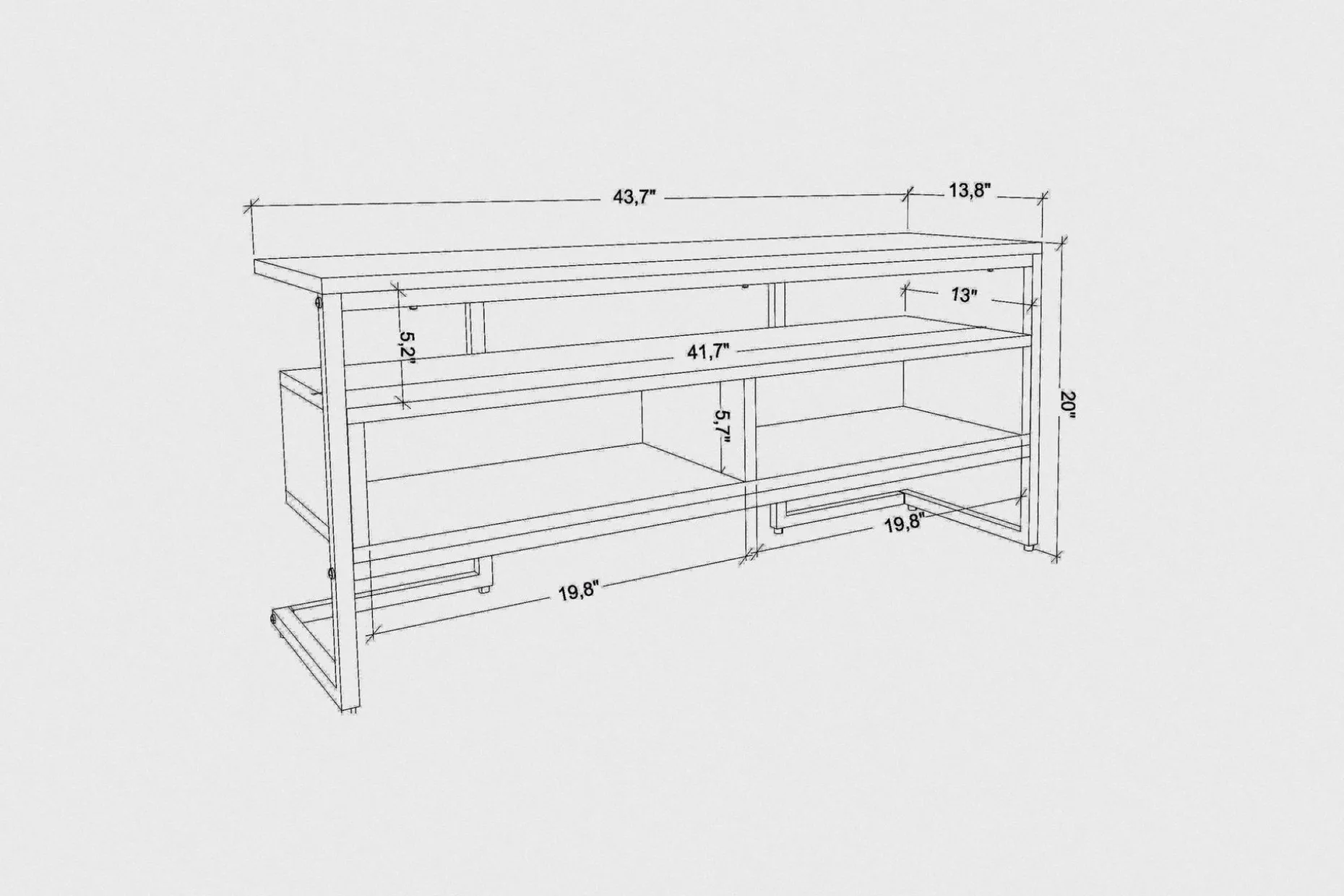Desgrar Tv-bänk 110x49,9 cm