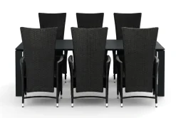 Devon utomhus matgrupp 210x100 cm med 6 Jenny matstolar