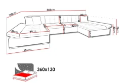 Dewitt 6-sits Bäddsoffa