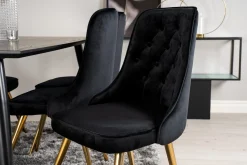 Dipp Matgrupp 180 cm Rektangulär med 6 Velvet Deluxe stolar