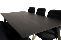 Dipp Matgrupp 180 cm Rektangulär med 6 Velvet Deluxe stolar