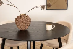 Dipp Matgrupp 115 cm Rund med 4 Velvet stolar