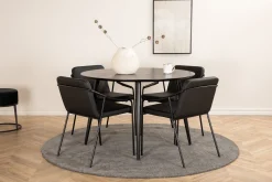 Dipp Matgrupp 115 cm Rund med 4 Tvista stolar