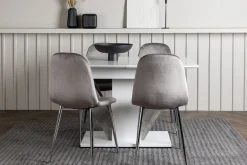 Disa Matgrupp 120 cm Rektangulär med 4 Eva stolar