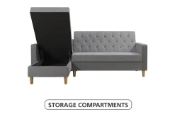 Divanbäddsoffa Liberty Grå