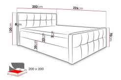 Doncaster Sängpaket Kontinentalsäng 200x200 cm