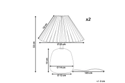 Dovgado Bordslampa 32 cm 2 st E27