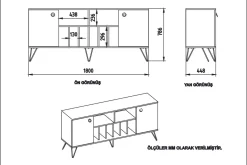 Dregrich Sidobord 180 cm