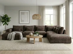 Dubai Stor U Soffa modul med Divan Vänster Extra Djup i Chenille