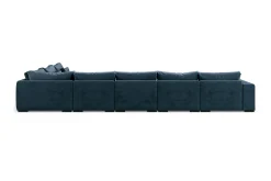 Dubai U-modulsoffa Large med Divan Vänster Sammet Extra Djup
