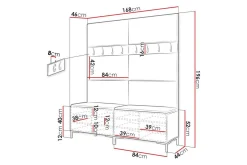 Dunvegan Hallmöbelset 168x46 cm White