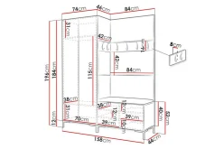 Dunvegan Hallmöbelset 158x46 cm