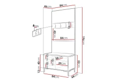 Dunvegan Hallmöbelset 84x46 cm White