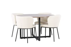 Durango Matgrupp 120 cm Rund med 4 Edina Stolar