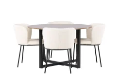 Durango Matgrupp 120 cm Rund med 4 Edina Stolar