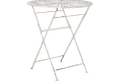 Dursley Runt Hopfällbart Cafébord och Kaffebord Utomhus 45 cm Metall