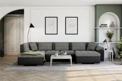 Dynir Stor Hörnbäddsoffa Divan med Förvaring Höger 350 cm