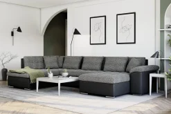 Dynir Stor Hörnbäddsoffa Divan med Förvaring Höger 350 cm