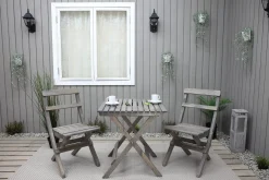 Edilma Hopfällbart Klappbord Cafébord och Utebord 65 cm Furu