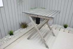 Edilma Hopfällbart Klappbord Cafébord och Utebord 65 cm Furu