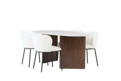 Edina Matgrupp 180 cm Oval med 4 Edina Stolar