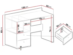 Edson Skrivbord 120 cm