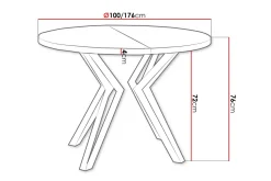 Elan Matbord 176 cm