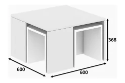 Elegancia Satsbord 60 cm 4 Bord
