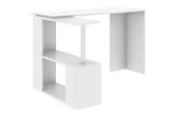 Elegancia Skrivbord 130 cm med Förvaring Hyllor L-form