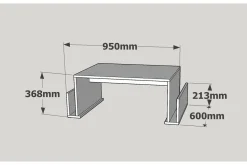 Elegancia Soffbord 95 cm med Tidningsförvaring