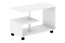 Elegancia Soffbord 80 cm med Förvaring Hylla på Hjul