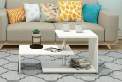 Elegancia Soffbord 100 cm med Förvaring Hylla