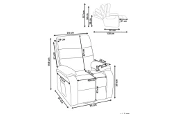 Elektrisk reclinerfåtölj Rise Beige